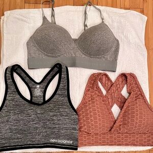 3 sports bra Perfect for workouts or casual wear,brown,gray colors. Sizes M